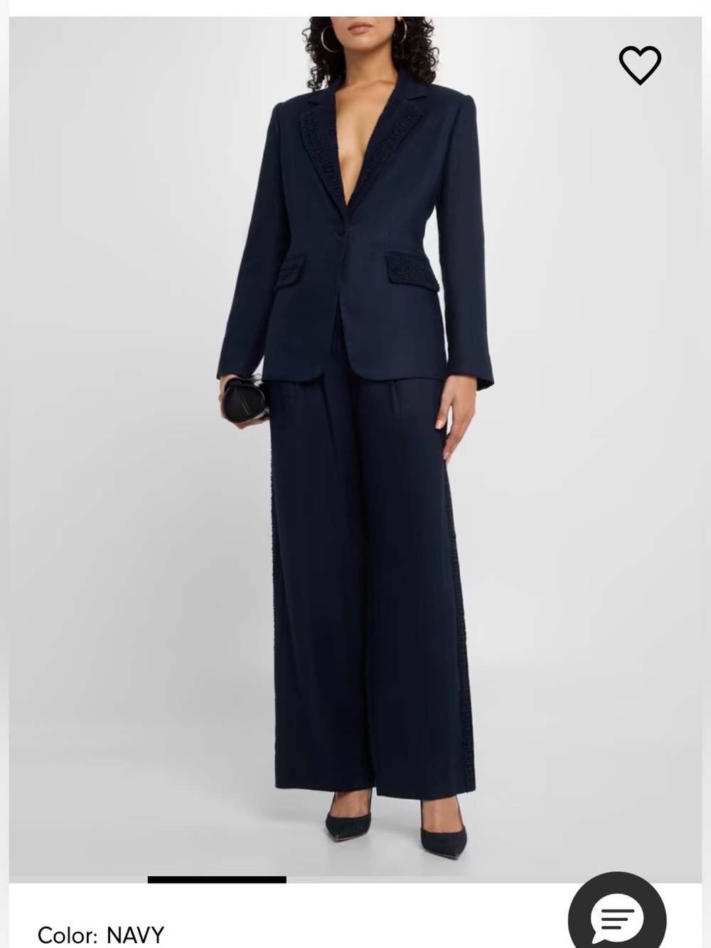 Elie tahari aster linen embroidered pants